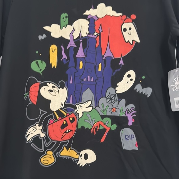 Disney Black and Purple Halloween Long Sleeve Tee NWT - Picture 2 of 4
